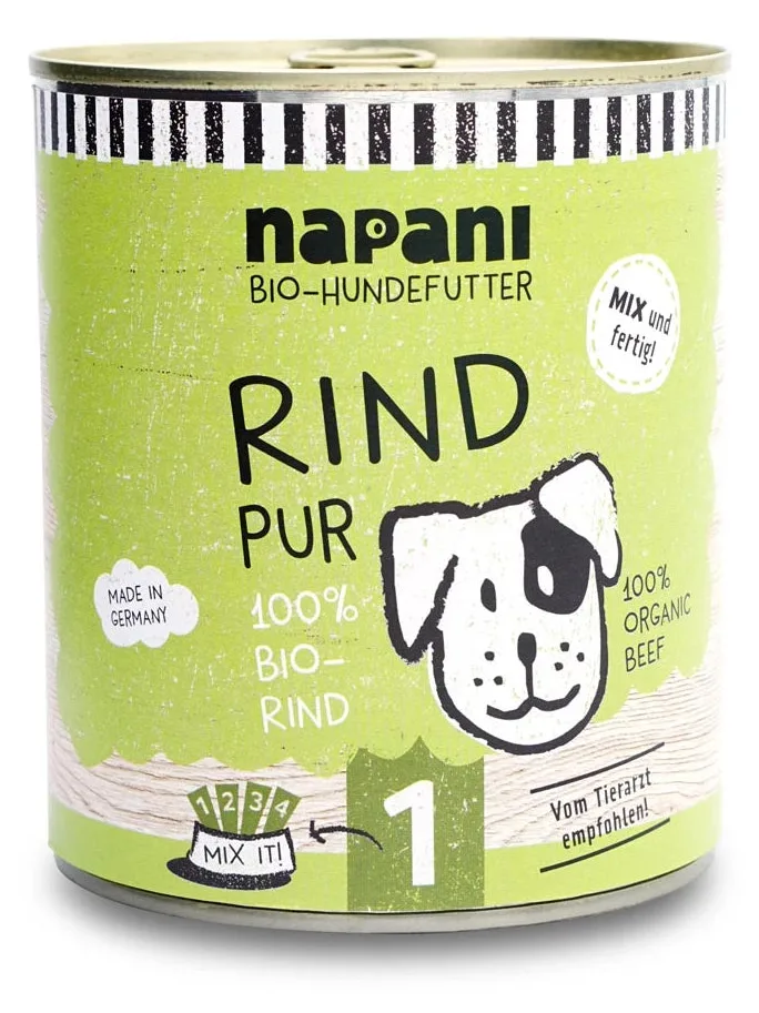 napani Bio-Nassfutter für Hunde, Rind pur, Ansicht 4
