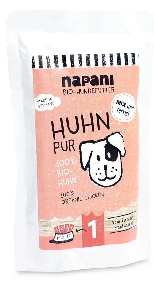 napani Bio-Dosenfutter für Hunde, Huhn pur, Ansicht 3