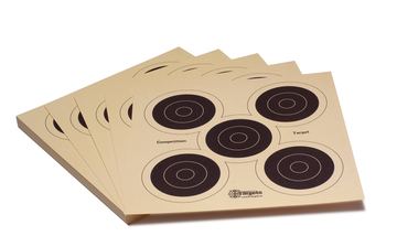 Zielscheiben *Competition Target* / 26x26 cm / Schießscheibenkarton 200 g/m² chamois (100 Stück) von X-Targets