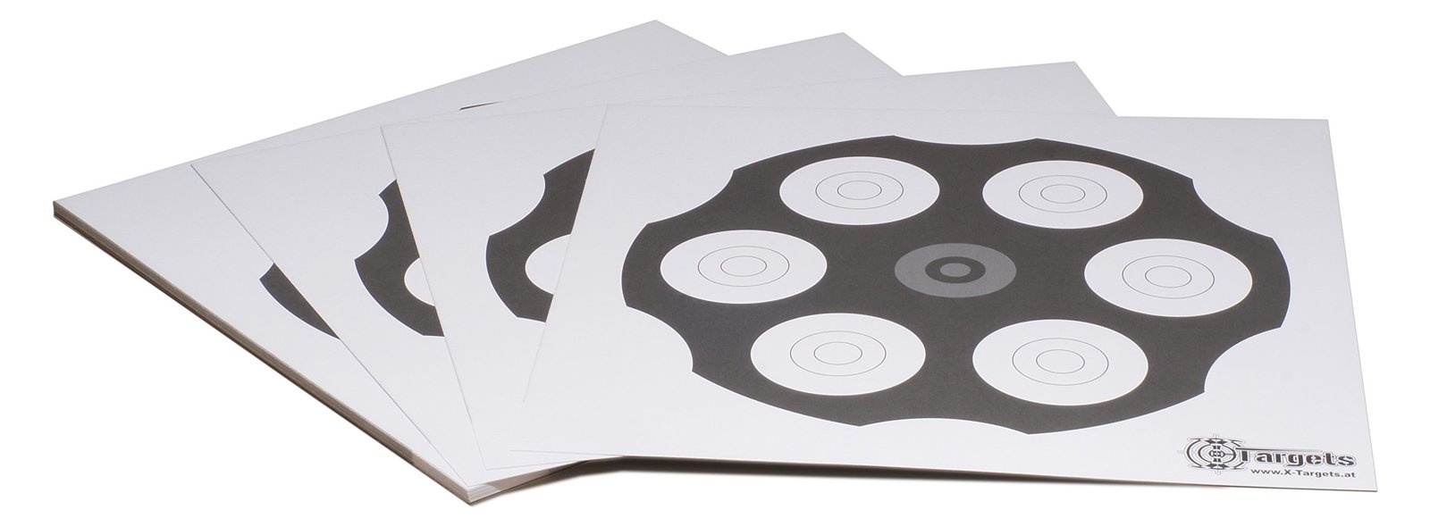 Zielscheiben *Revolver Target* / 26x26 cm / Karton 250g/m² (100 Stück)