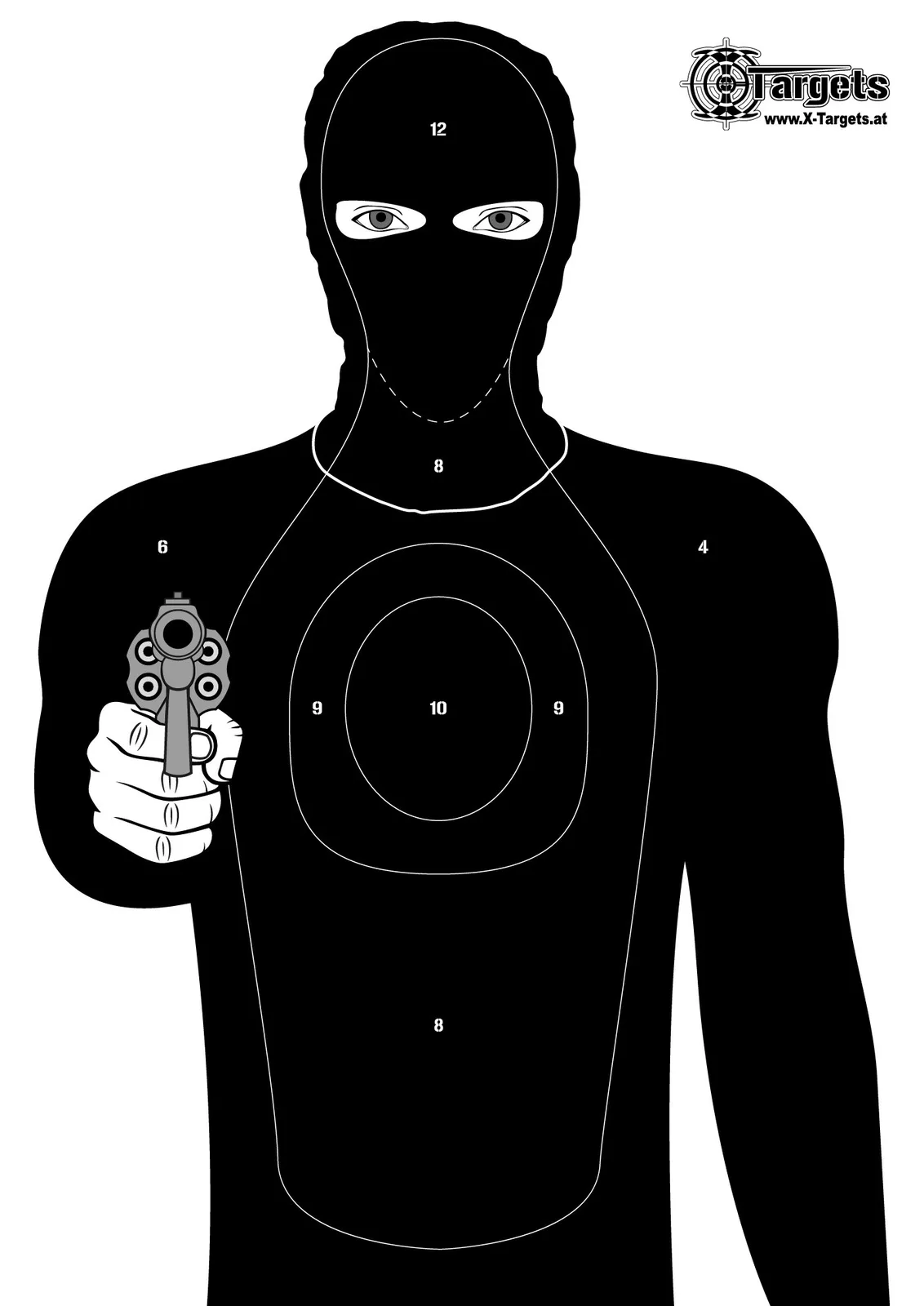 Große Zielscheiben *Criminal Target* / 50x70 cm / Papier 120g/m² (100 Stück), Ansicht 4