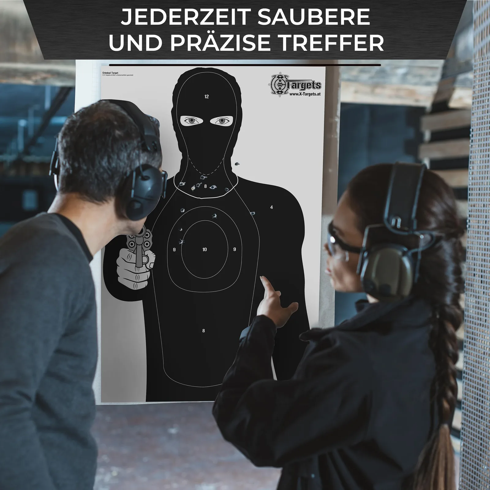 Große Zielscheiben *Criminal Target* / 50x70 cm / Papier 120g/m² (40 Stück), Ansicht 6