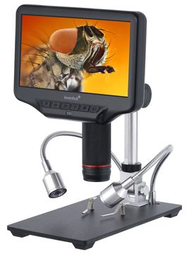 Levenhuk DTX RC4 - Digitales Mikroskop - Schwarz - Metall - LCD - 17,8 cm (7") - MicroSD (TransFlash) von LumaTech