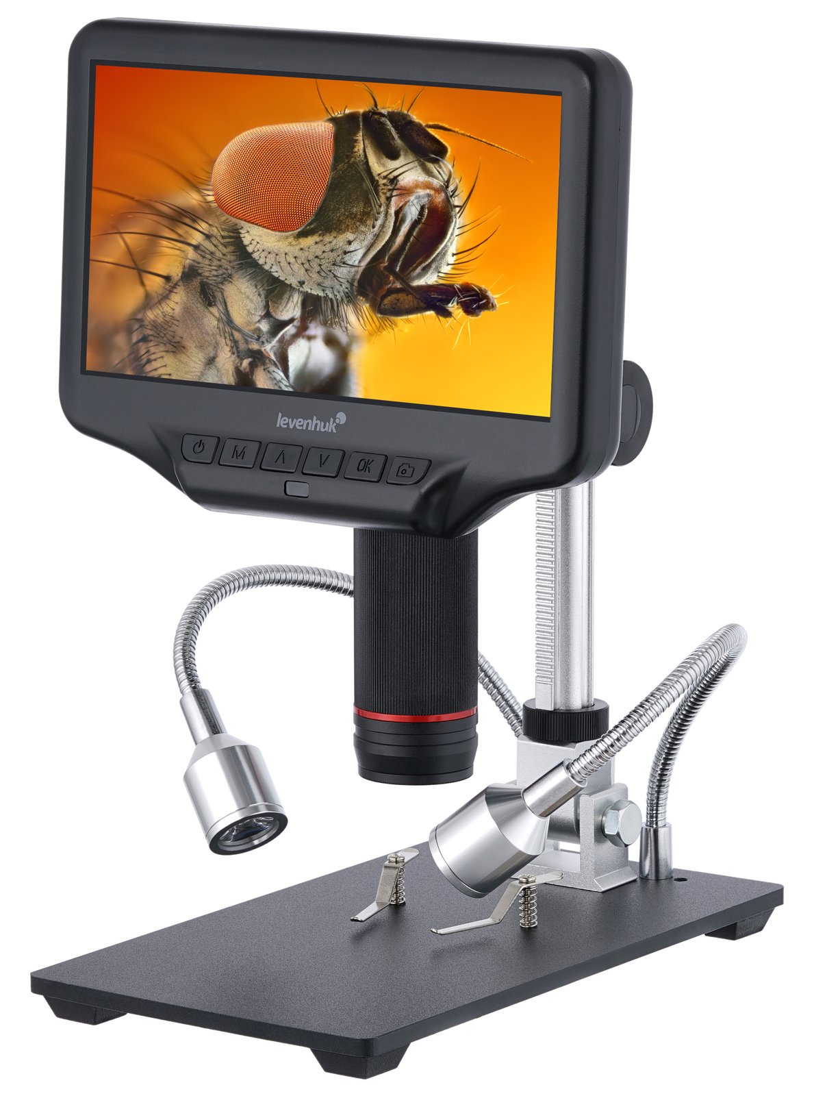 Levenhuk DTX RC4 - Digitales Mikroskop - Schwarz - Metall - LCD - 17,8 cm (7") - MicroSD (TransFlash)