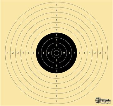 Große *Standard Target XLS* / 55x52 cm / geschlitzt / Schießscheibenkarton 200 g/m² (5 Stück) von X-Targets