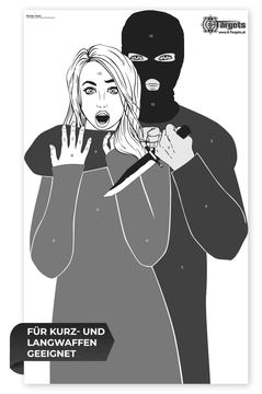 Große Zielscheiben Hostage Target / 53 x 84 cm / Papier 120g/m² (100 Stück) von X-Targets