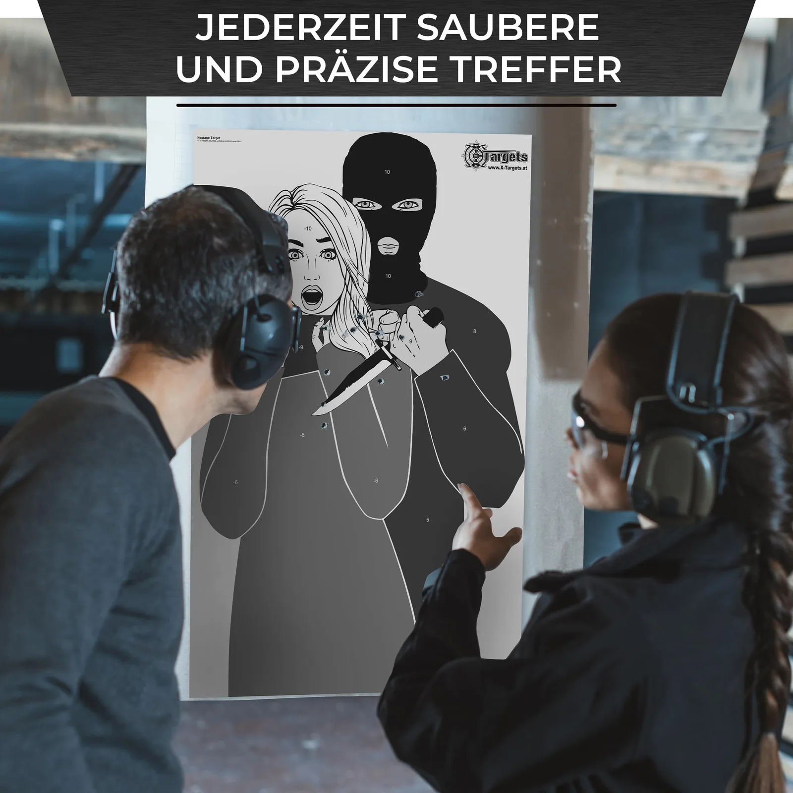 Große Zielscheiben Hostage Target / 53 x 84 cm / Papier 120g/m² (40 Stück), Ansicht 4