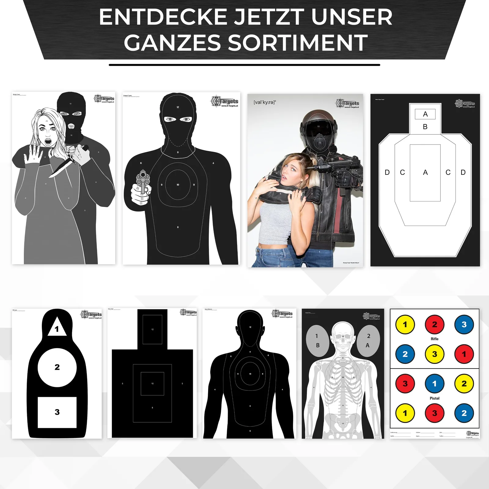 Große Zielscheiben Hostage Target / 53 x 84 cm / Papier 120g/m² (40 Stück), Ansicht 7