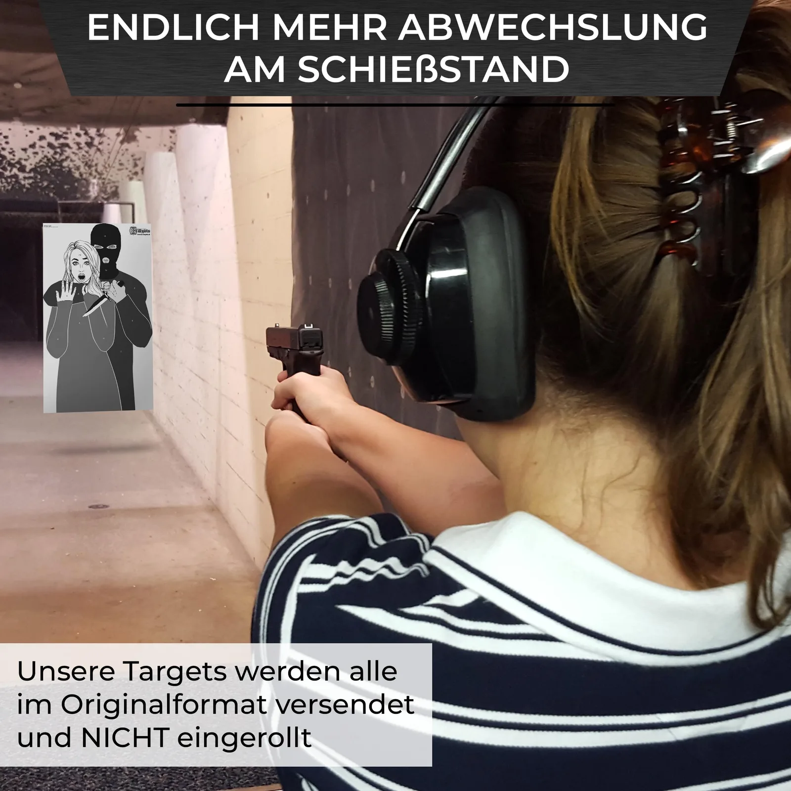 Große Zielscheiben Hostage Target / 53 x 84 cm / Papier 120g/m² (5 Stück), Ansicht 6