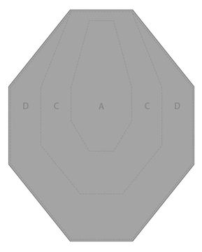 IPSC Micro Paper Target, A4 Papierzielscheibe 21 x 29,7 cm (5 Zielscheiben) von X-Targets