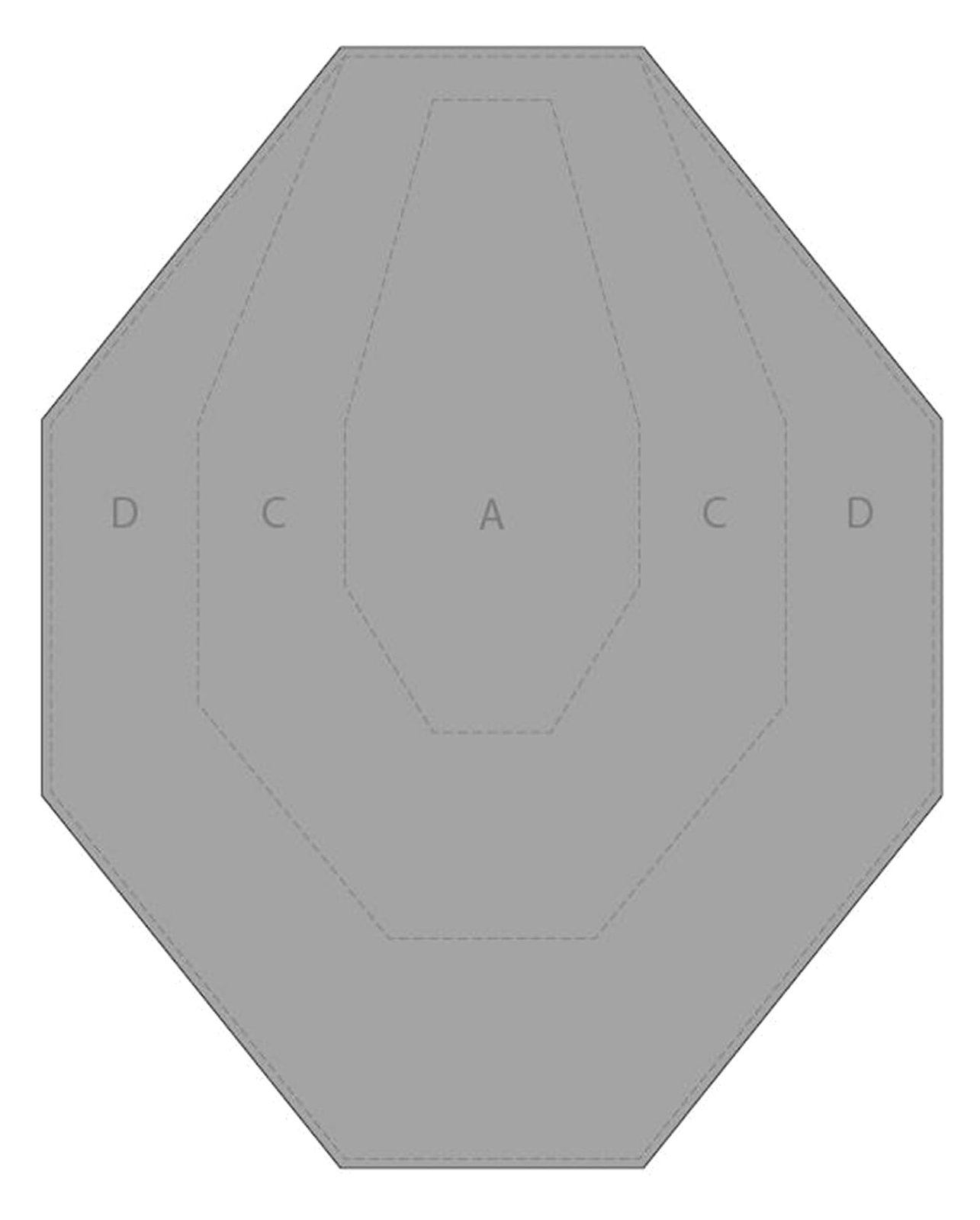 IPSC Micro Paper Target, A4 Papierzielscheibe 21 x 29,7 cm (5 Zielscheiben)