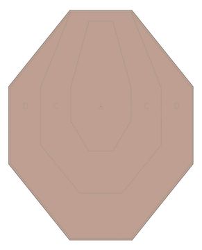 IPSC Mini Karton-Zielscheibe 30,6 x 38,1 cm, Zonen A/C/D (200 Stück) von X-Targets