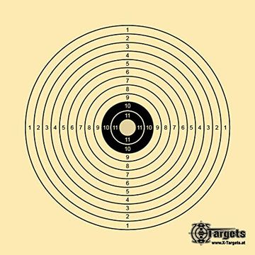 Zielscheiben / Format:14x14 cm / Karton 250g/m² (1000 Stück) von X-Targets