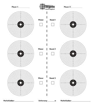Zielscheiben X-Battle / 44x44 cm / Papier 120g/m² (20 Stück) von X-Targets