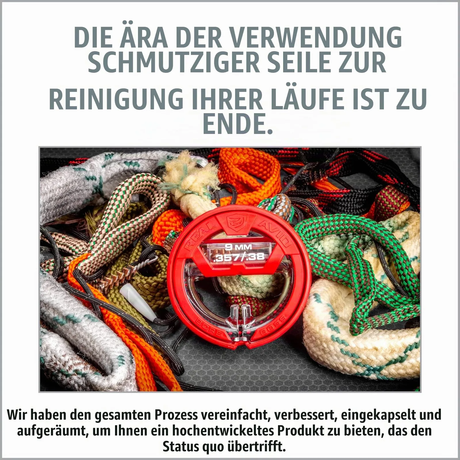REAL AVID Bore Boss Kal. 9mm/.38/.357 - Reinigungskit für Kaliber .45/.44 - Kurzwaffe, Ansicht 5