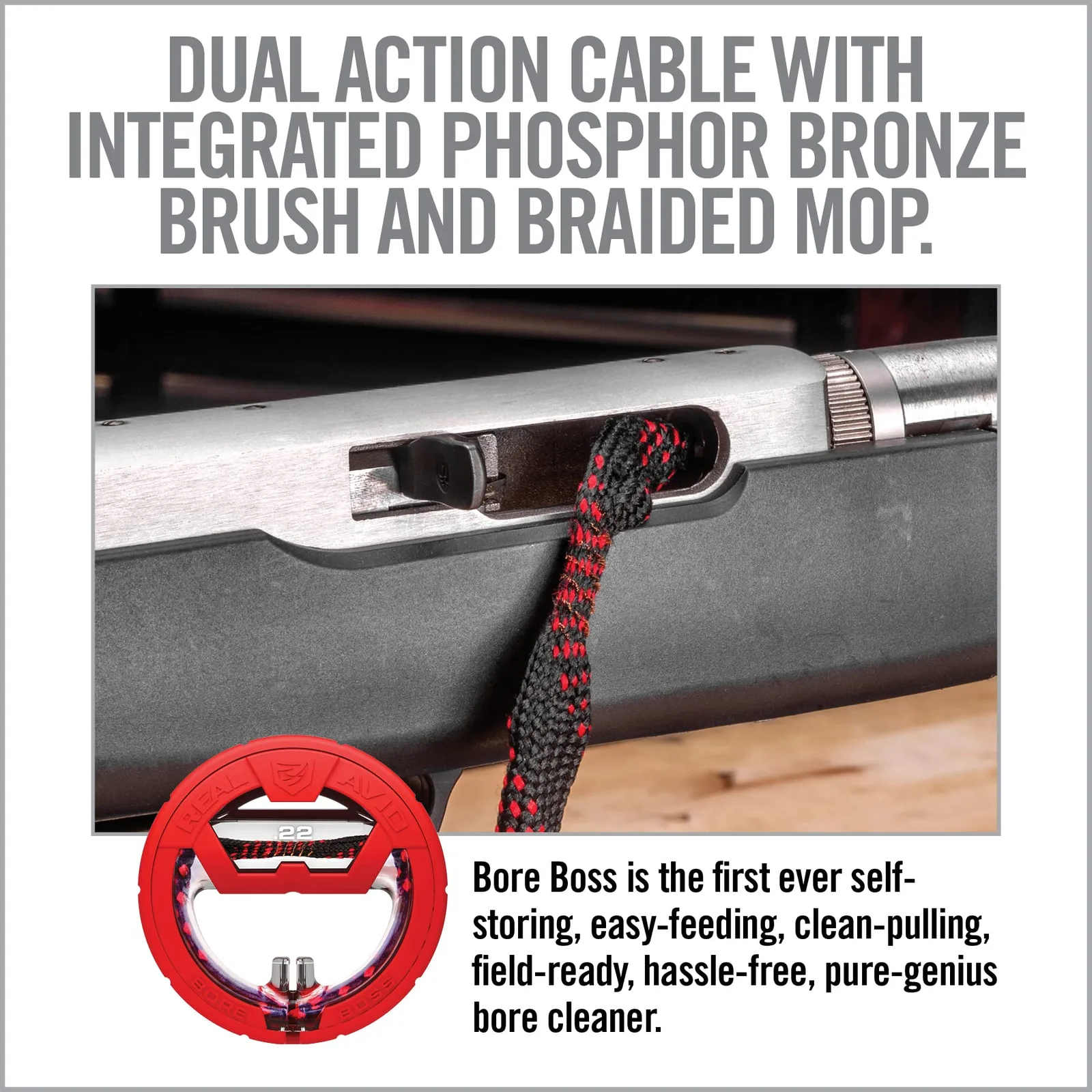 Real Avid Bore Boss Kal.22 - Reinigungskit für Kaliber .22 - Kurzwaffe/Langwaffe, Ansicht 4