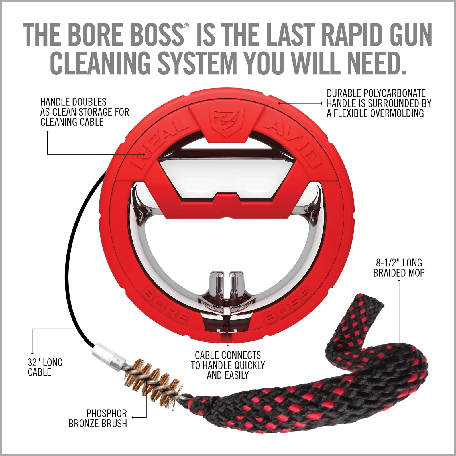 REAL AVID Bore Boss Kal.30/.308/7.62mm - Reinigungskit für Kaliber .30/.308/7.62 - Büchsen, Ansicht 3