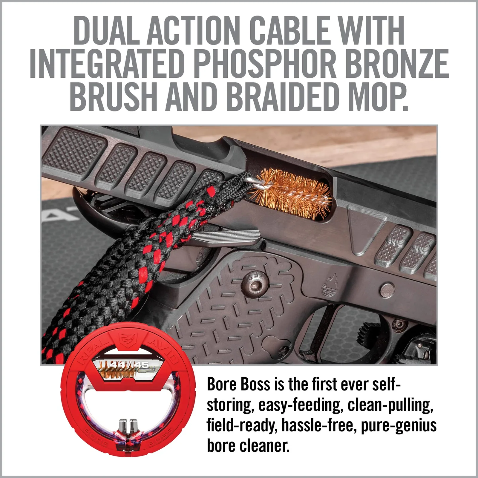 RealAvid Bore Boss Kal.45/.44 - Reinigungskit für Kaliber .45/.44 - Kurzwaffe, Ansicht 5