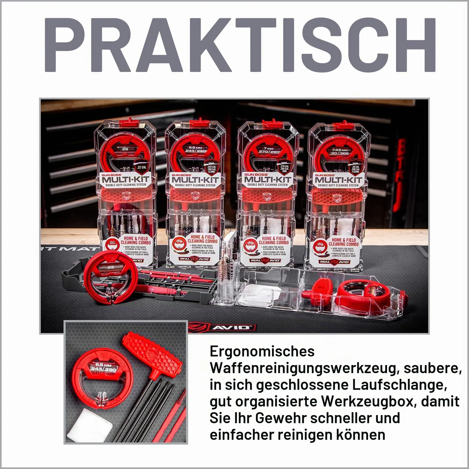 RealAvid Gun Boss Multi-Kit .22 Waffenpflege-Set, Ansicht 4