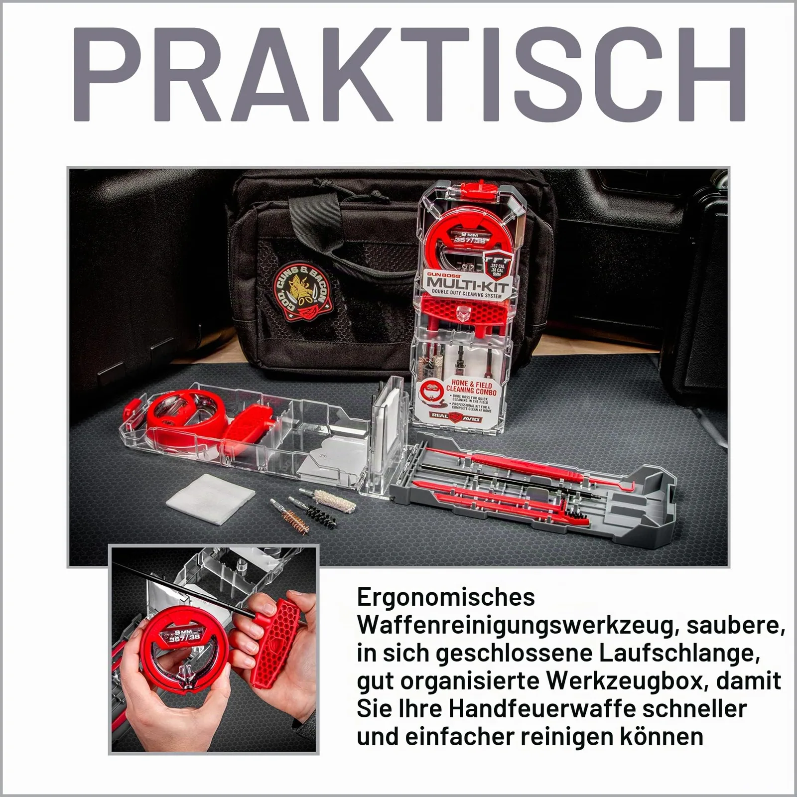 RealAvid Gun Boss Multi-Kit .357 / .38 / 9mm Waffenpflege-Set, Ansicht 4