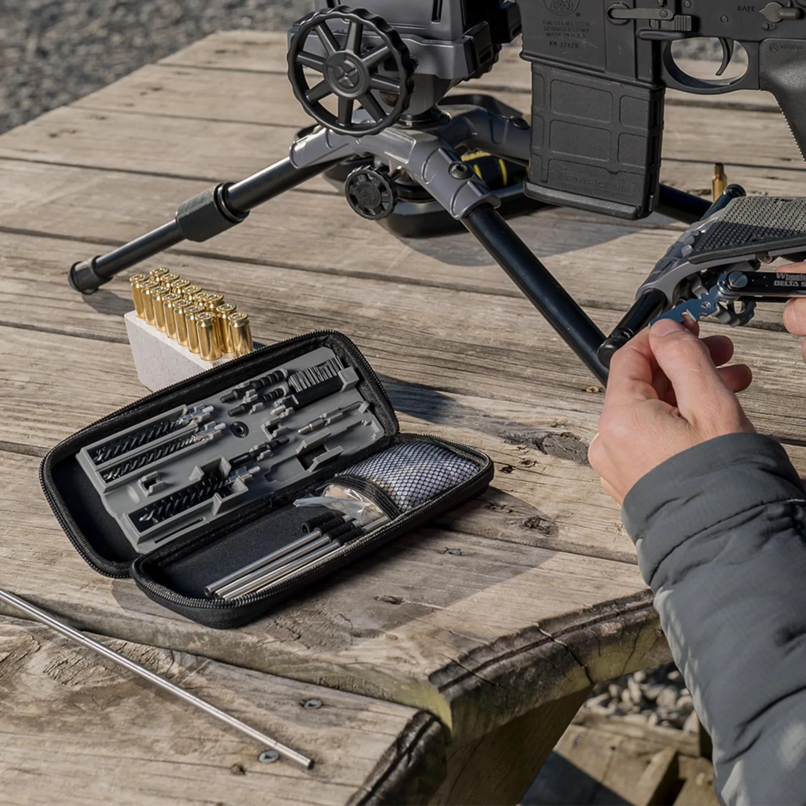 Smith & Wesson Compact Rifle Cleaning Kit Gewehr-Reinigungsset, Schwarz, One Size, Ansicht 4