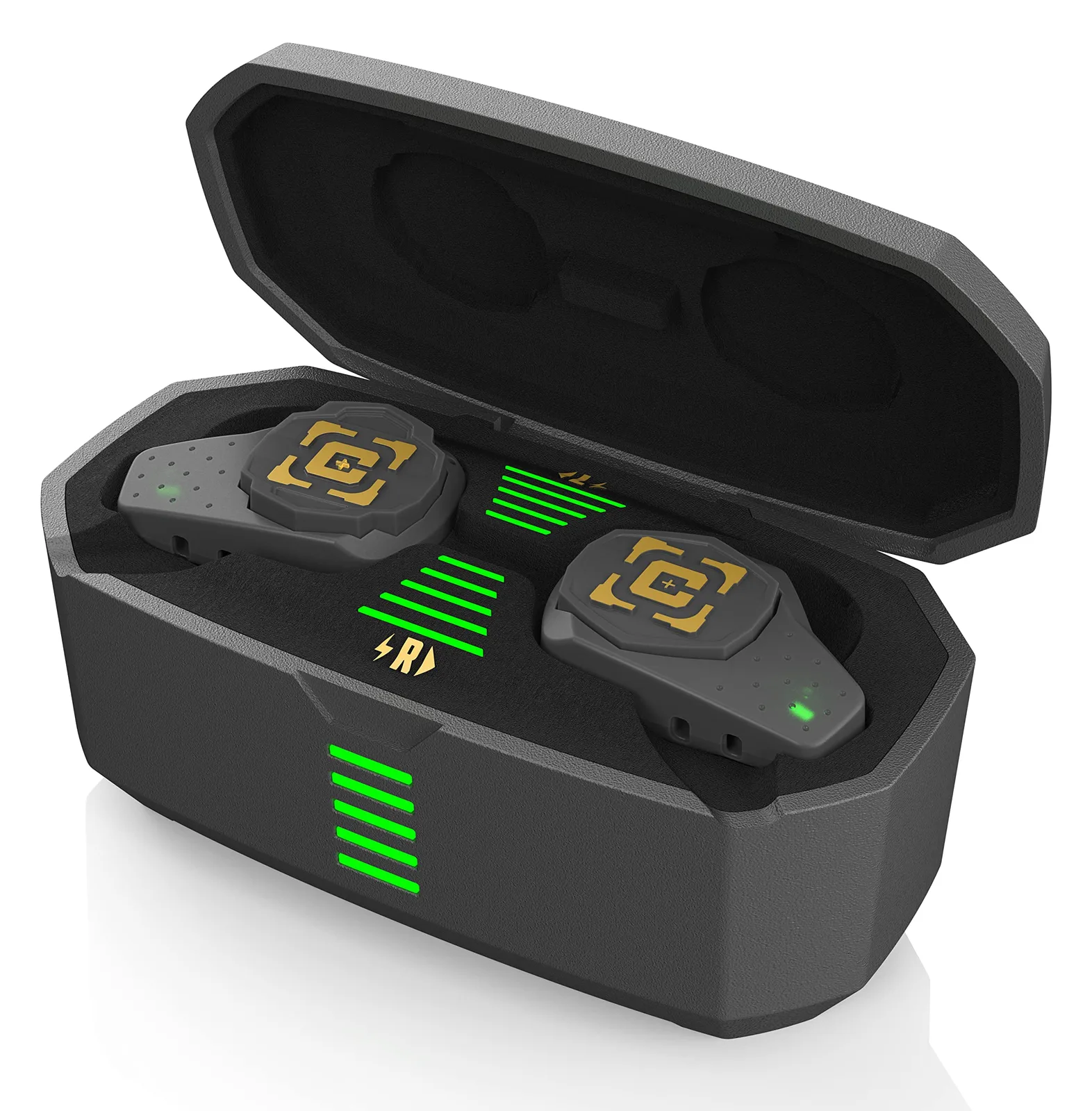 Caldwell E-MAX Shadows Pro - Elektronischer Gehörschutz mit Ambient Sound Amplification, Bluetooth und wiederaufladbarem Case für Zielschießen, Reichweite, Ansicht 3