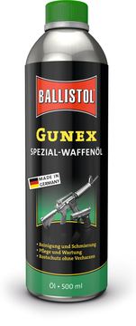 BALLISTOL 22050 GUNEX Waffenöl 500ml Flasche – Temperaturbeständiges Waffen-Pflege-Öl – Reinigung, Wartung, Rostschutz von X-Targets
