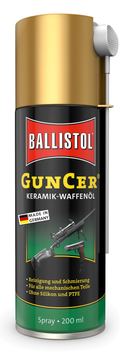 BALLISTOL 22166 GUNCER Keramik-Waffenöl 200ml Spray – Temperaturbeständige Waffenpflege, Schmiermittel, Korrosionsschutz, Schwarz von X-Targets