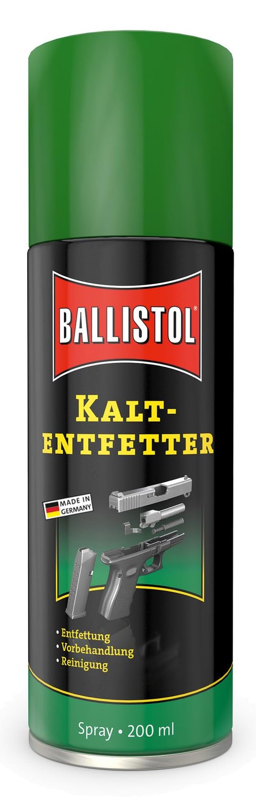 BALLISTOL 23360 Kaltentfetter Spray, Entfernt Öle, 200 ml Dose