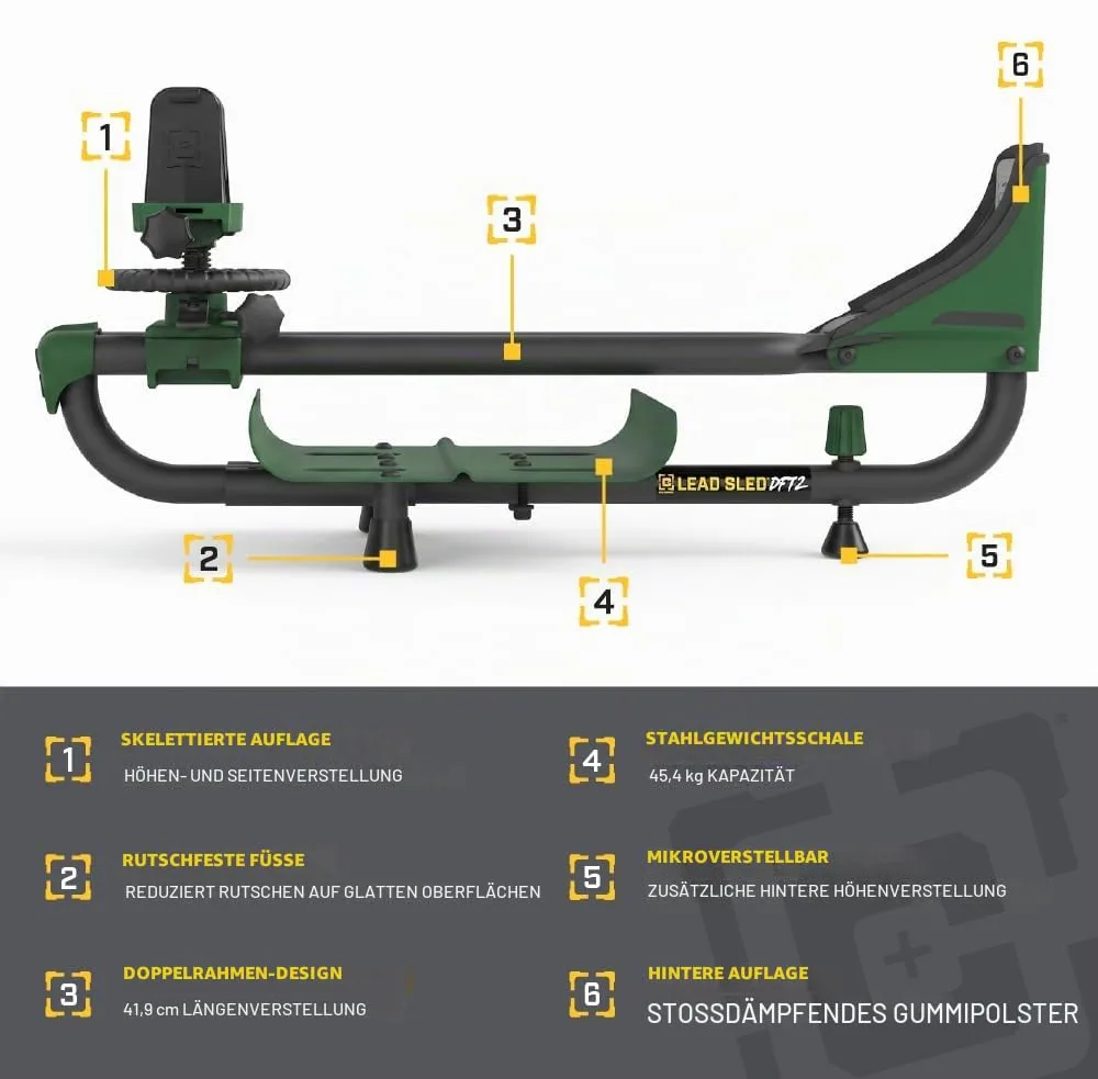 Caldwell Bleischlitten Blei Schlitten DFT 2, schwarz, grün, Lead Sled, Ansicht 7