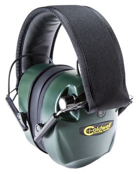 Caldwell E-Max - Erwachsene Grün - Elektronischer 21 NRR Gehörschutz mit Schallverstärkung - Verstellbare Ohrenschützer für Schießen, Jagd und Reichweite von X-Targets