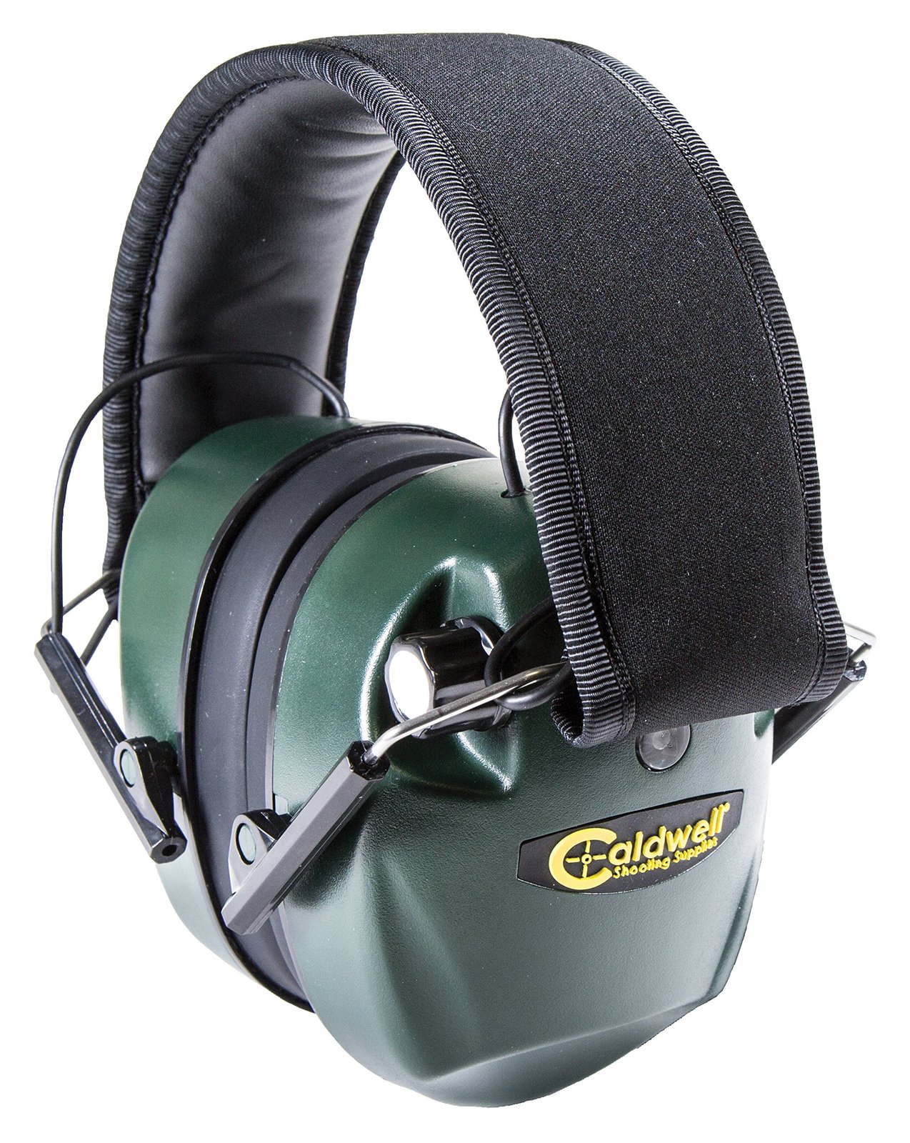 Caldwell E-Max - Erwachsene Grün - Elektronischer 21 NRR Gehörschutz mit Schallverstärkung - Verstellbare Ohrenschützer für Schießen, Jagd und Reichweite