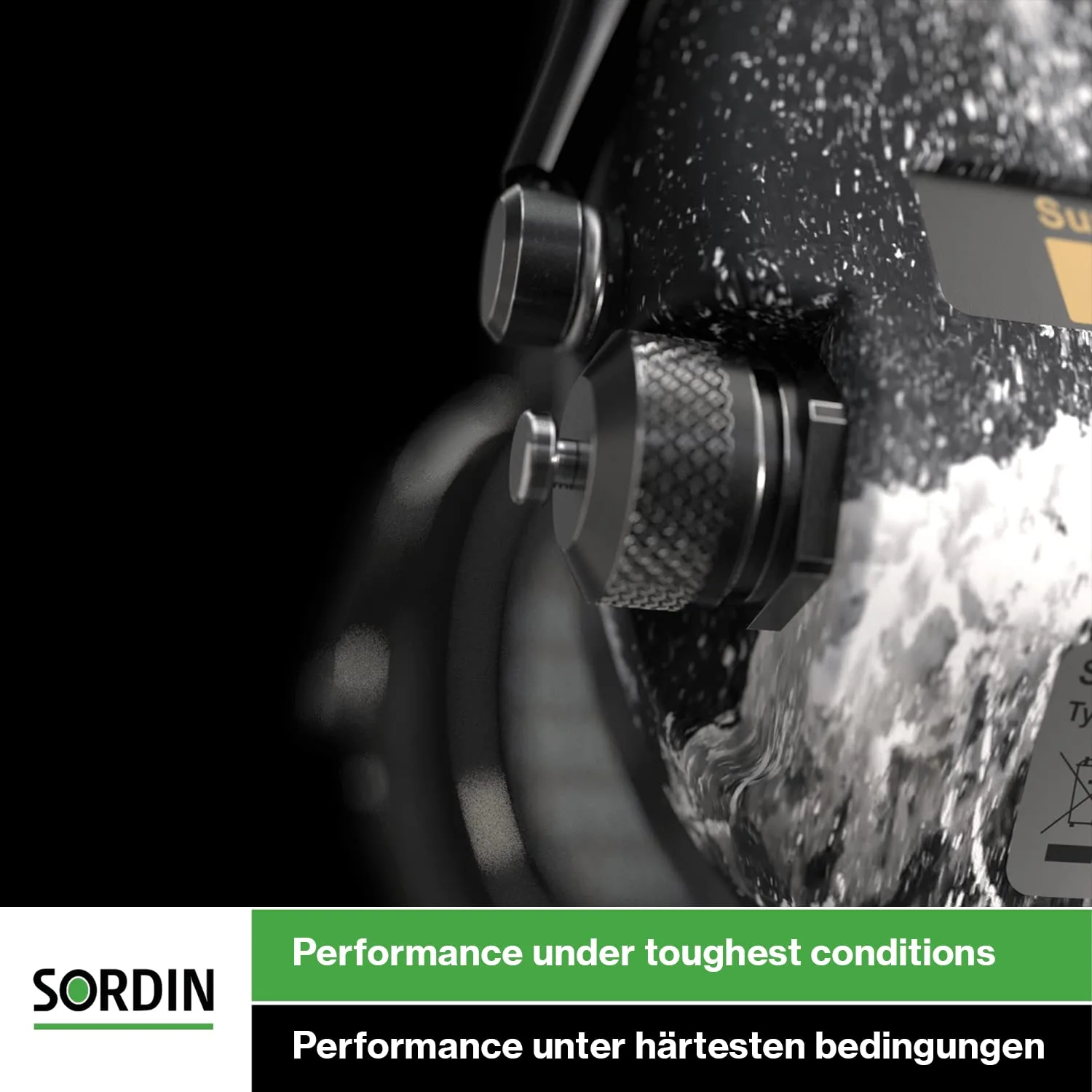Sordin Pro-X LED Kapsel-Gehörschützer - 75302-X/L-07-S - Gehörschutz aktiv & elektronisch mit Lederband - Gelkissen - Oliv, Ansicht 3