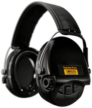Sordin Pro-X Kapsel-Gehörschützer - 76302-X-02-G-S - Gehörschutz aktiv & elektronisch mit Neckband - Gelkissen - Schwarz von X-Targets