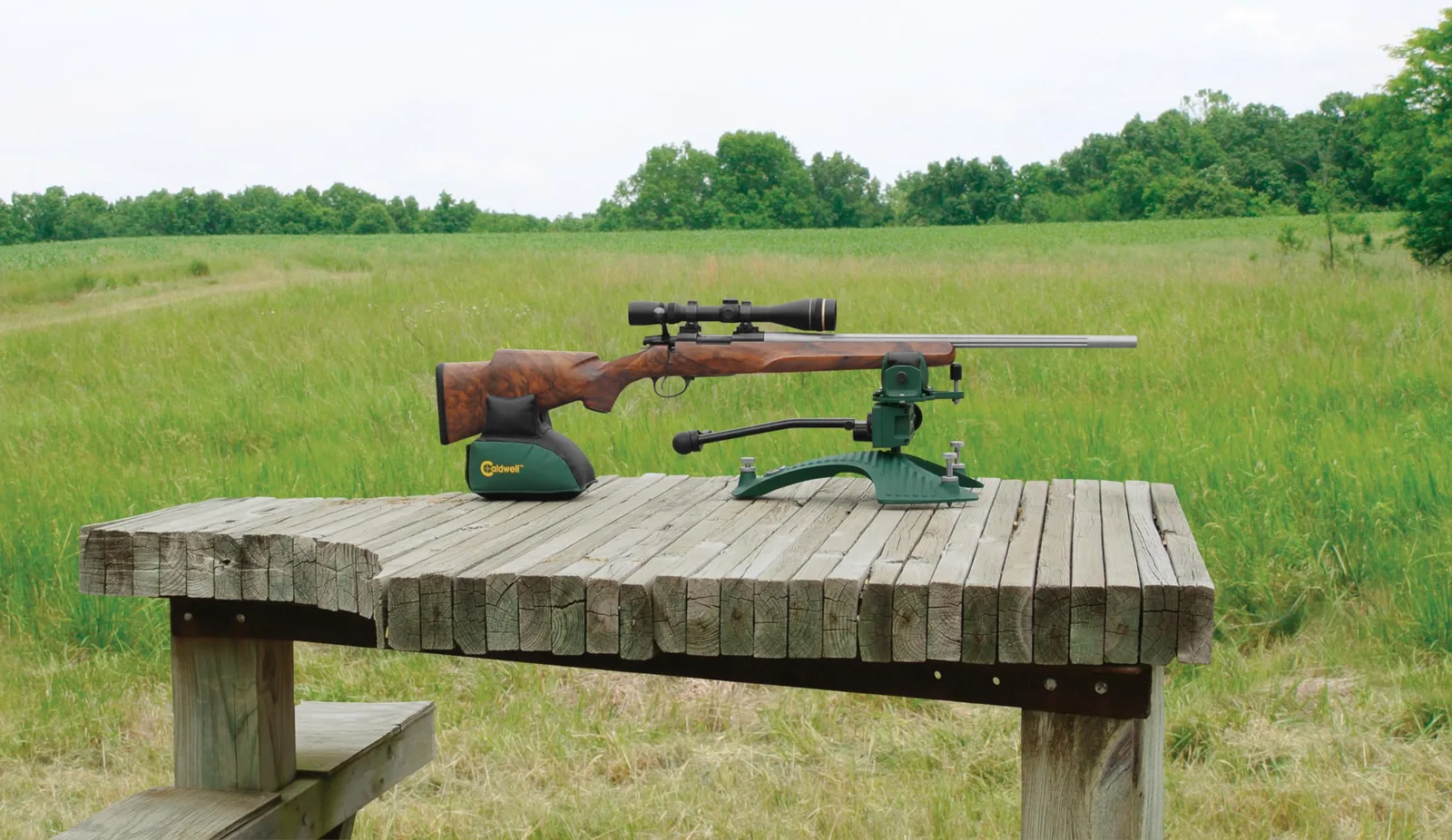 Caldwell Universal Heckschießtasche - Mittelhoch mit robuster Konstruktion für Schießen, Jagd und Outdoor, Grün, Ansicht 4