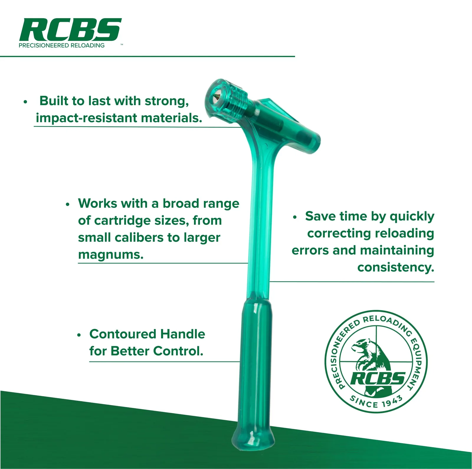 RCBS Martillo de inercia Schwunghammer, grün, One Size, Ansicht 2