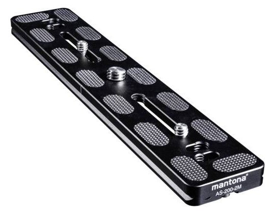 mantona 21466 - Stativkopfplatte - Schwarz - Aluminium - 1 Stück(e) - 38 mm - 10 mm