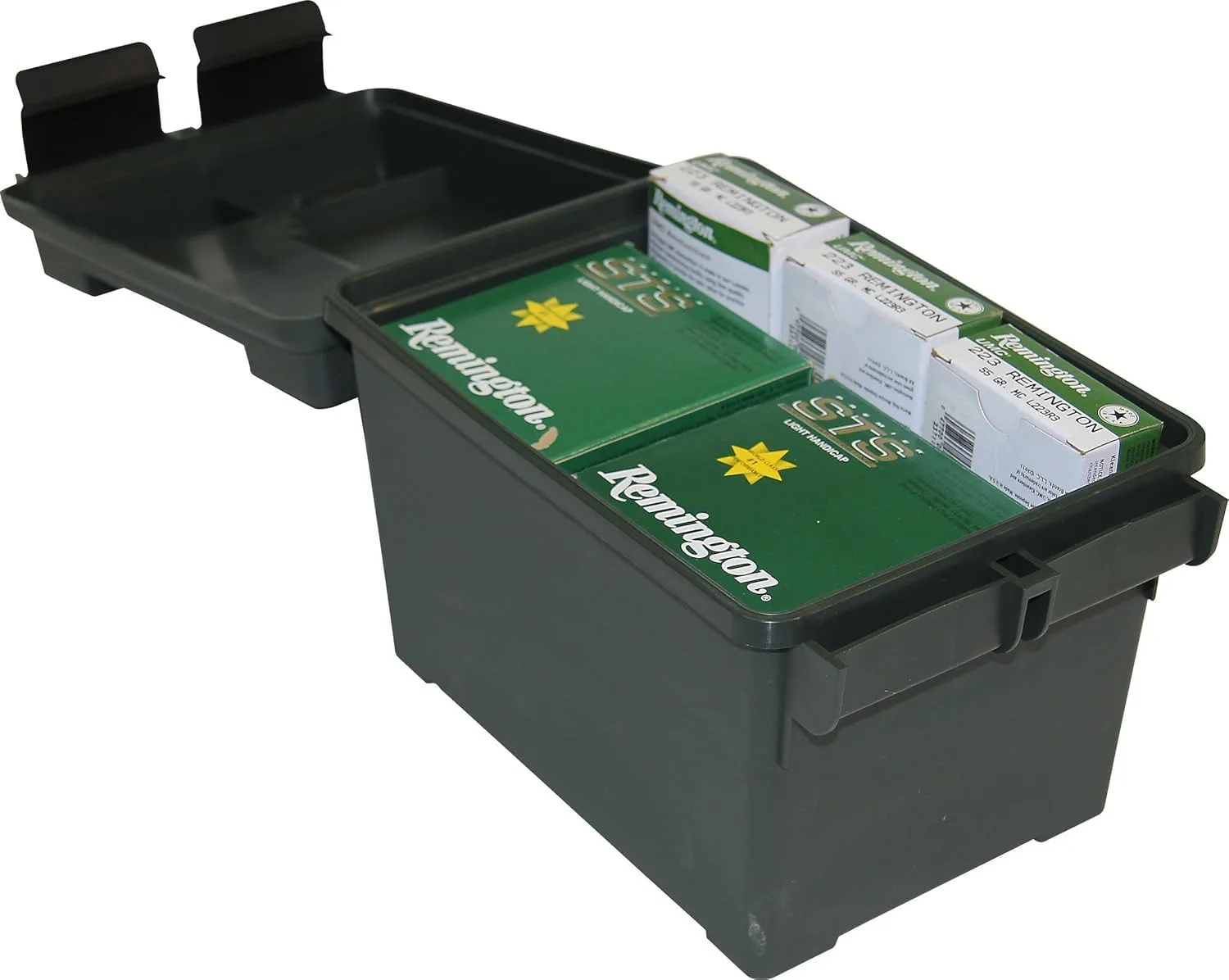 MTM Case-Gard AC45 Munitionsbehälter, Wasserresistent, Doppelverriegelung, für 500 Schuss .45 ACP, Forrest Green, Ansicht 2