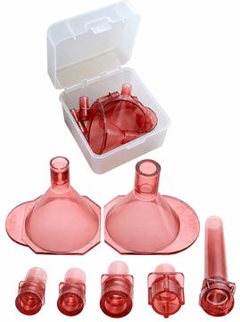 MTM Unisex-Erwachsene Powder Funnel Kit AF7 Universal Power Trichter-Set, transparent rot, 8.5in. x 5.25in. x 3.25in