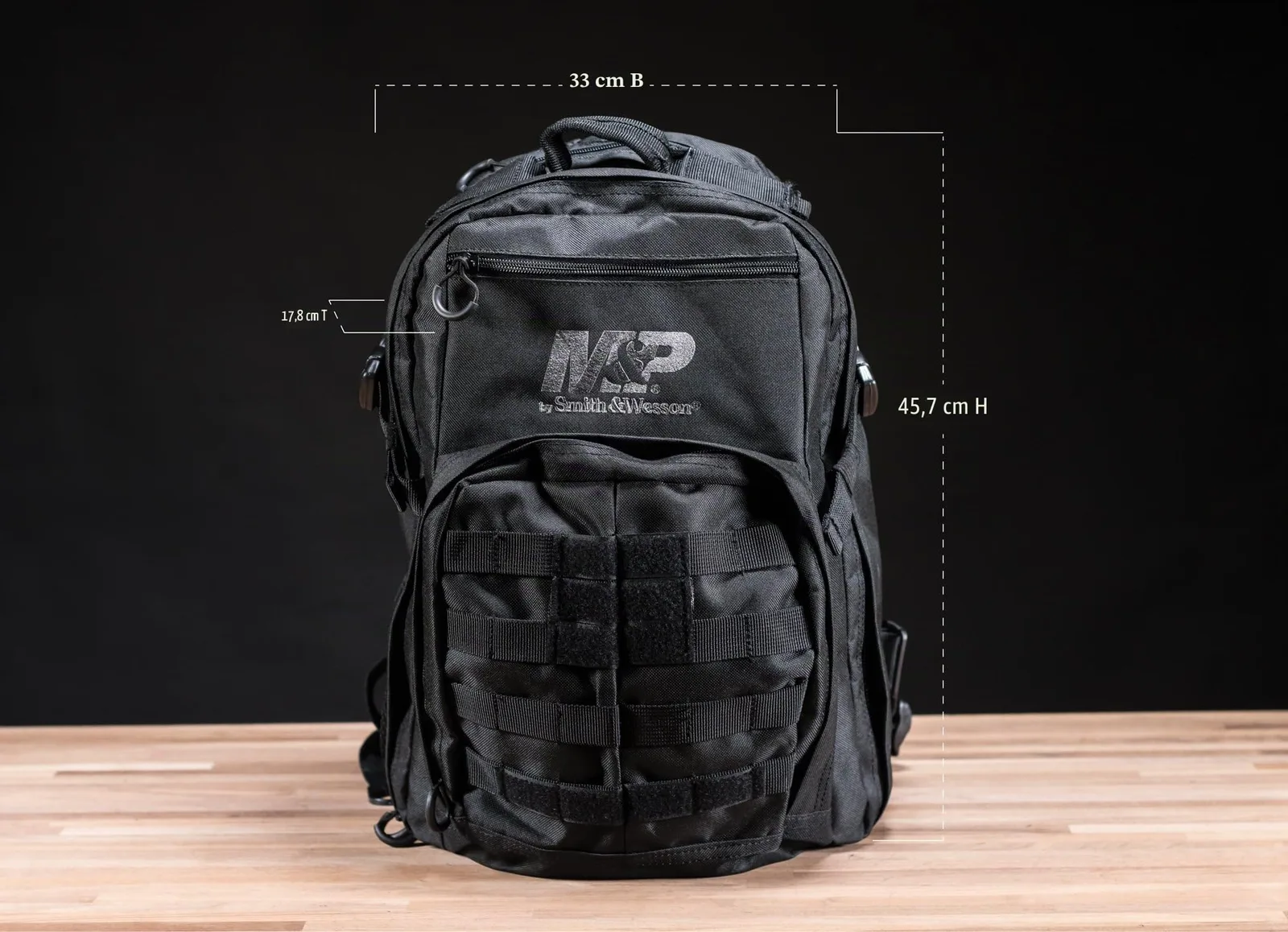 Smith & Wesson S&W M&P 110-017 Mehrzweckrucksack, schwarz, einzeln, Ansicht 2