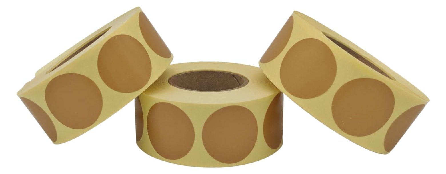 Schusspflaster Braun/Beige 30mm x 1000 Stück | IPSC Targets | Klebepunkte mit hohere Klebkraft | wasserfest (3)