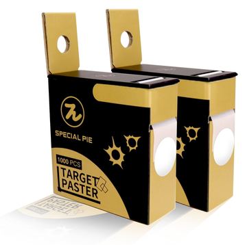 SPECIAL PIE Schusspflaster, 1.000 Stück Ø20mm, Zielscheibe, Schießsport, Schützensport, runde Aufkleber, Punktaufkleber, Markierungspunkt, in Spenderbox (Weiß, 2Stück) von X-Targets