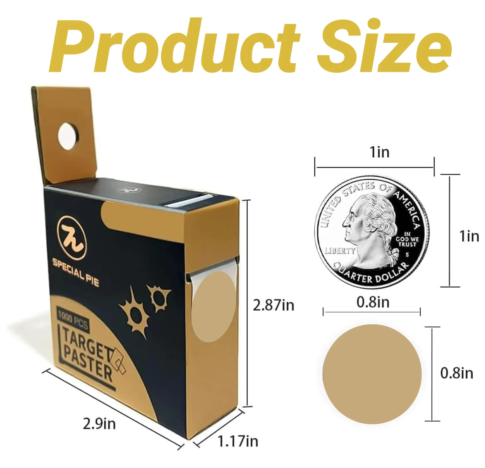 Target Pasters for Shooting, 0.8 Inch Round Target Stickers for Shooting, One-Hand Operation, Ideal for USPSA, IPSC, IDPA Practice, 1000 PCS Per Box, Ansicht 5