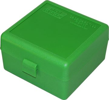 MTM 100 Round Flip-Top Ammo Box Rifle .17, .222, 223, 6x47, .222 Mag. (Grün) von X-Targets