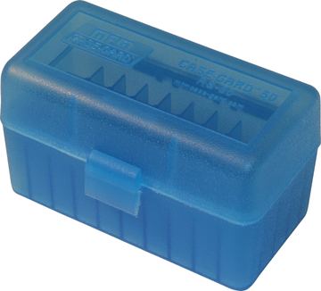 MTM 50 Round Rifle Ammunition Box RS-50 Transparent Blue (RS-50) von X-Targets