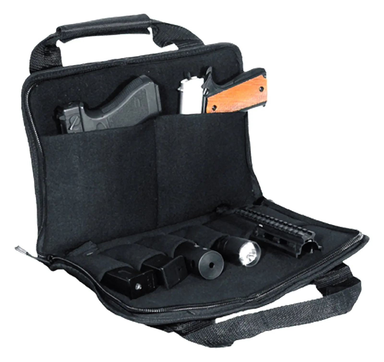 UTG Pistolentasche Deluxe Doppel Schwarz, PVC-PC02B, Ansicht 2