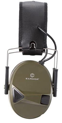 Earmor Lancer Tactical M30 Elektronischer Gehörschutz, Schwarz, Laubgrün, Einstellbar