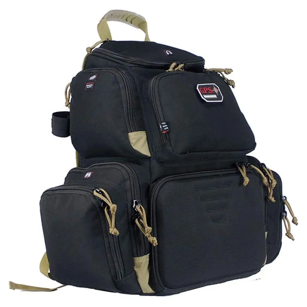 G.P.S. G. Outdoor Products GPS-1711BPBT Handgunner Rucksack, Schwarz/Hellbraun, Ansicht 2