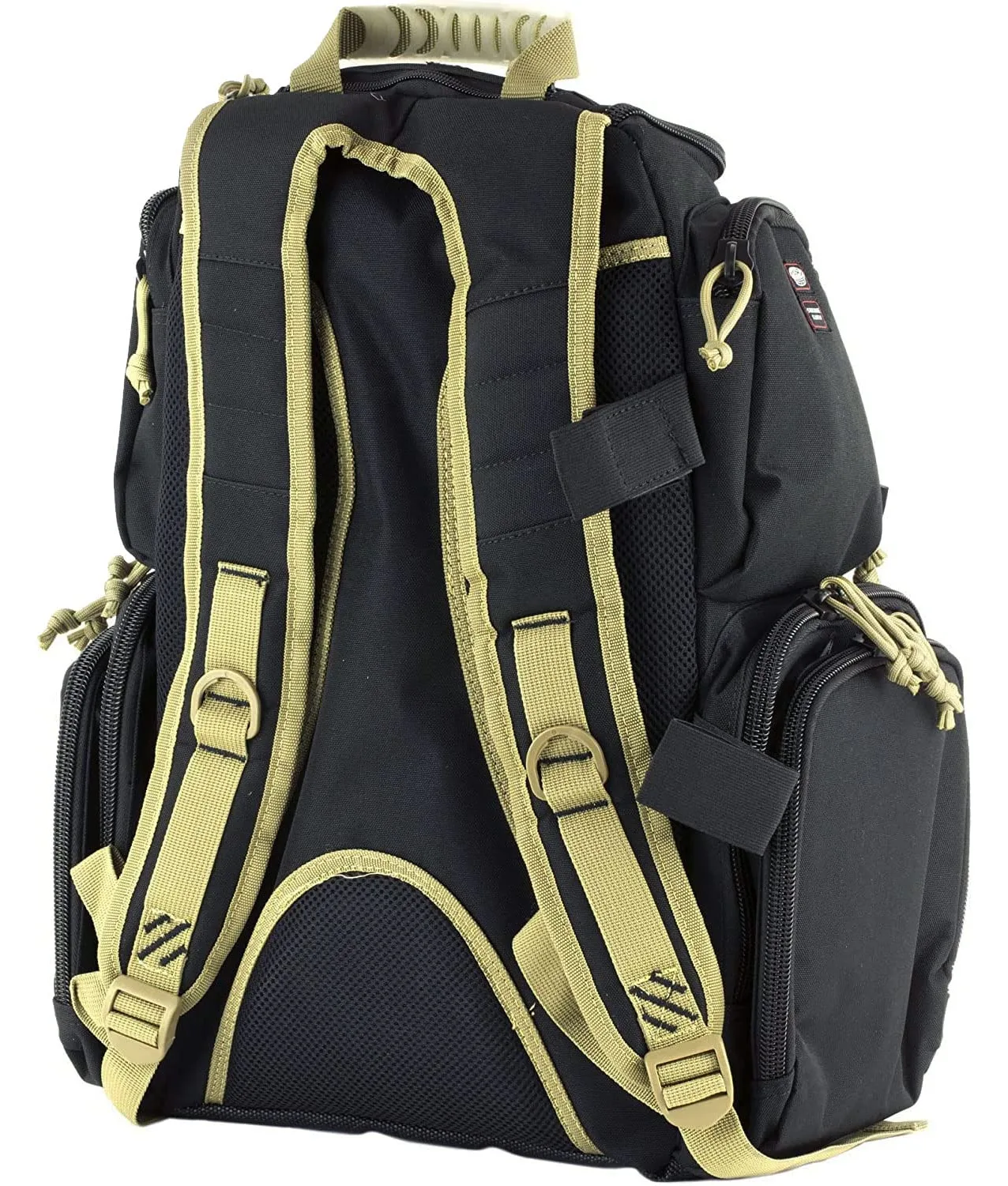 G.P.S. G. Outdoor Products GPS-1711BPBT Handgunner Rucksack, Schwarz/Hellbraun, Ansicht 3