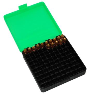 9 mm Patronenbox /.380 Auto Ammo Box für 100 Patronen Patronen Box für Wiederlader ... (Grün) von X-Targets